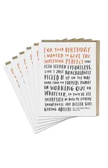 6-Pack Em & Friends Awkward Birthday Card