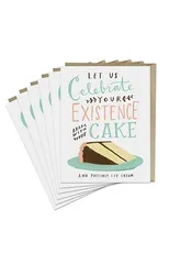 6-Pack Em & Friends Celebrate With Cake Card