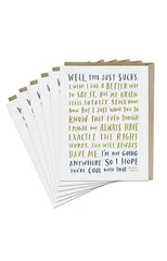 6-Pack Em & Friends Awkward Sympathy Card
