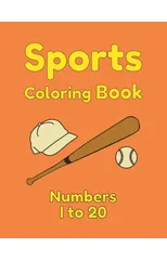 Sports Coloring Book Numbers 1 to 20