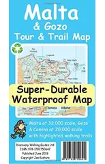Malta and Gozo Tour and Trail Map