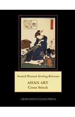 Seated Woman Sewing Kimono