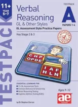 11+ Verbal Reasoning Year 5-7 GL & Other Styles Testpack A Papers 1-4