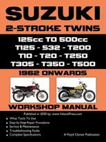 SUZUKI 2-STROKE TWINS 125cc TO 500cc - 1962 ONWARDS - WORKSHOP MANUAL