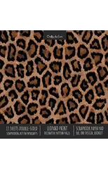 Leopard Print Scrapbook Paper Pad 8x8 Scrapbooking Kit for Cardmaking Gifts, DIY Crafts, Printmaking, Papercrafts, Decorative Pattern Pages