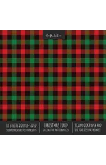 Christmas Plaid Scrapbook Paper Pad 8x8 Scrapbooking Kit for Cardmaking Gifts, DIY Crafts, Printmaking, Papercrafts, Holiday Decorative Pattern Pages