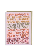 6-Pack Em & Friends Ream of Paper Birthday Card