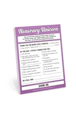 Knock Knock Honorary Unicorn Nifty Note