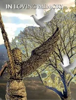 Angel White Doves New Zealand stunning landscape Remberance Funeral Blank page guest book