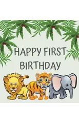 First birthday guest book (Hardcover)