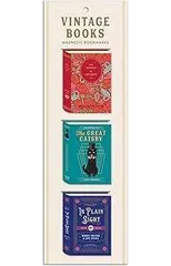Vintage Books Shaped Magnetic Bookmarks