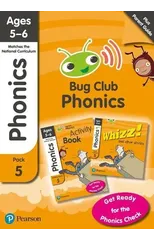 Bug Club Phonics Learn at Home Pack 5, Phonics Sets 13-26 for ages 5-6 (Six stories + Parent Guide + Activity Book)