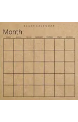 Blank Calendar