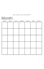Blank Calendar