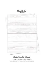 White Rustic Wood Stationery Paper