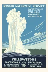 Vintage Journal Yellowstone National Park Travel Poster, Old Faithful