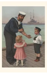 Vintage Journal Sailor Showing Off Tattoo