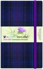 WAVERLEY THISTLE TARTAN CLOTH HARDBACK LARGE COMMONPLACE NOTEBOOK/JOURNAL