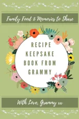 Recipe keepsake Book From Grammy