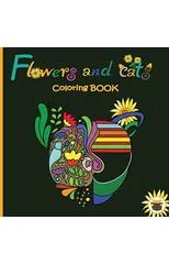 Flowers and Cats Coloring Book