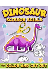 Dinosaur Scissor Skills Activity Book for Kids Ages 3-5