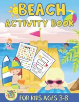 Beach activity book for kids ages 3-8