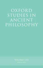 Oxford Studies in Ancient Philosophy, Volume 61