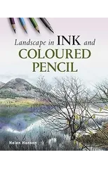 Landscape in Ink and Coloured Pencil