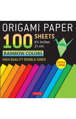 Origami Paper 100 sheets Rainbow Colors 8 1/4" (21 cm)