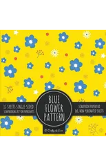 Blue Flower Pattern Scrapbook Paper Pad