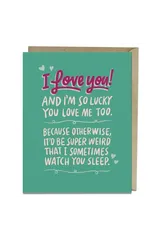 6 Pack Em & Friends Watch you Sleep Love Card