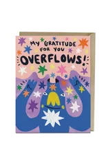 6 Pack Barry Lee for Em & Friends Gratitude Overflows Thank You Card