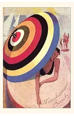 Vintage Journal Manhattan Beach, Woman with Umbrella