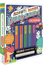 Robots, Racers, Dinosaurs Colouring