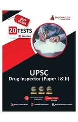 EduGorilla UPSC Drug Inspector Book 2023 (English Edition) - 20 Mock Tests of Paper I and II (1500 Solved Questions) with Free Access Ton Online Tests