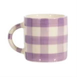 Sass & Belle Gingham Mug Lilac