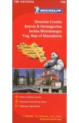 Slovenia, Croatia, Bosnia - Michelin National Map 736