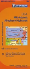 Midatlantic - Michelin Regional Map 582