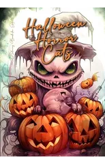 Halloween Horror Cats Coloring Book for Adults