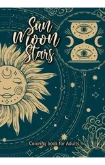 Sun Moon Stars coloring book for adults
