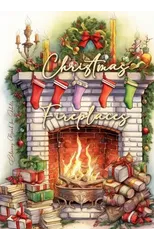 Christmas Fireplaces Coloring Book for Adults