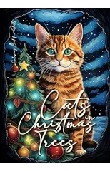 Cats in Christmas Trees Coloring Book for Adults