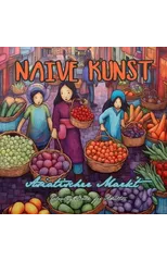Naive Art Food Market Asia Coloring Book for Adults