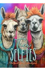 Animal Selfies Coloring Book for Adults