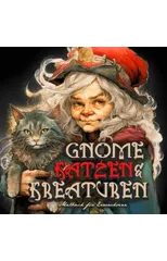 Gnomes, Cats and Creatures Coloring Book for Adults