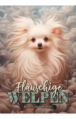 Fluffy Puppies Coloring Book for Adults