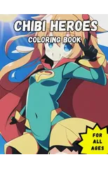 Chibi Superheroes Coloring Book