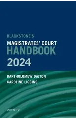 Blackstone's Magistrates' Court Handbook 2024