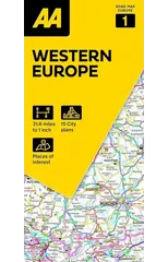 AA Road Map Western Europe