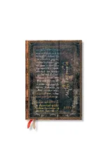 Michelangelo, Handwriting (Embellished Manuscripts Collection) Midi 12-month Vertical Hardback Dayplanner 2025 (Wrap Closure)